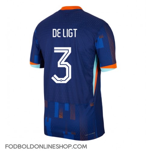 Holland Matthijs de Ligt #3 Udebanetrøje EM 2024 Kortærmet